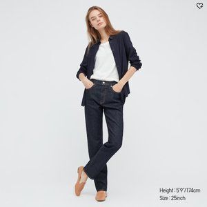 Uniqlo Women Slim Fit Straight Leg High Rise Jeans